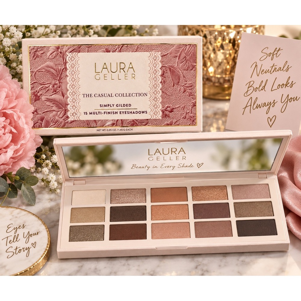 Laura Geller Casual Collection Simply Gilded 15 Multi-Finish Eyeshadow Palette